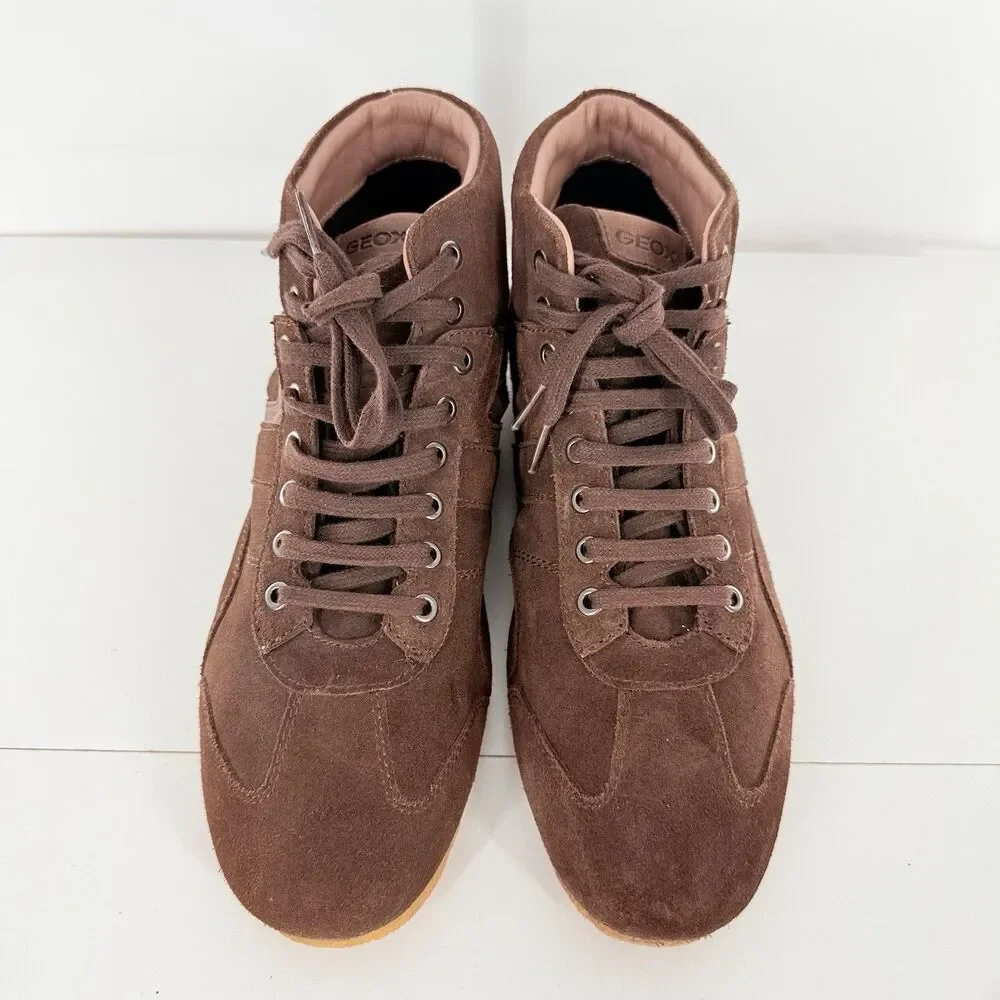 GEOX Men's leather suede sneaker boots 12 US, 45 EUR